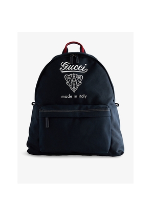 Mens Gucci Printed Medium Canvas Backpack