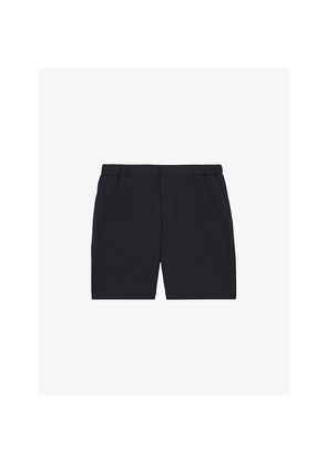 Mens Reiss Drawstring Elasticated-Waist Stretch-Woven Chino Shorts