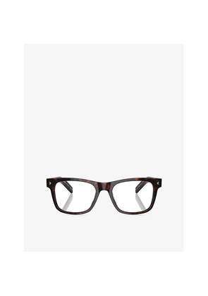 Prada Pra13V Pillow-Frame Tortoiseshell Acetate Optical Glasses