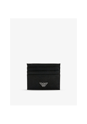 Mens Emporio Armani Logo-Embellished Faux-Leather Card Holder