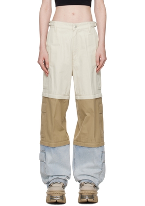 VETEMENTS Multicolor Deconstructed Triple Cargo Pants