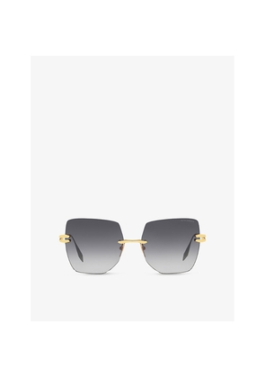 Dita D4000465 Irregular-Frame Metal Sunglasses
