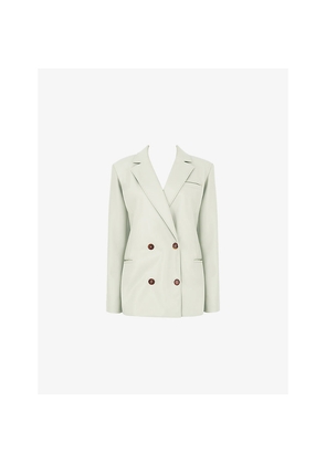 Womens Mistress Rocks Strictly Business Oversized Faux-Leather Blazer