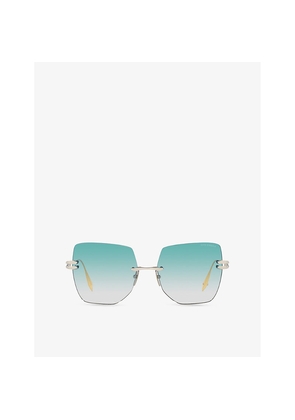 Dita D4000465 Irregular-Frame Metal Sunglasses