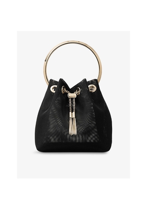 Womens Jimmy Choo Bon Bon Mesh Top-Handle Bag