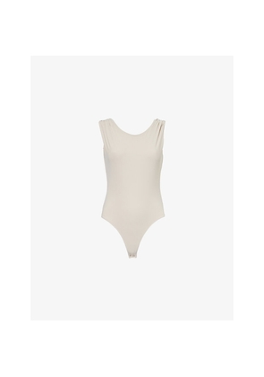 Womens Agolde Ara Scoop-Neck Stretch-Jersey Bodysuit
