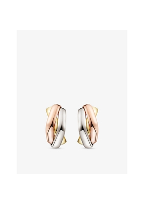 Womens Cartier Trinity 18ct Yellow-Gold, White-Gold and Rose-Gold Cushion Earrings