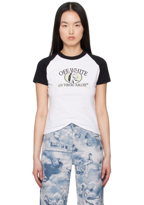 Off-White White & Black Horse Billboard Raglan T-shirt