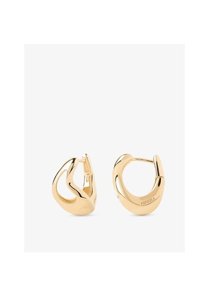 Womens PDPAOLA Tempo 18ct Yellow Gold-Plated Sterling-Silver Hoop Earrings