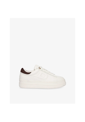 Womens Dune Eden Leather Low-Top Trainers