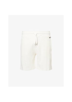 Mens Boss Structure Waffle-Texture Cotton-Blend Shorts