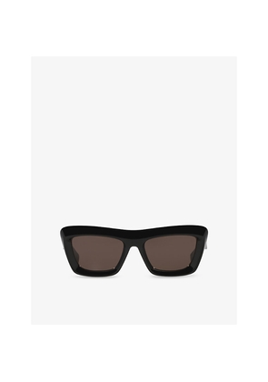 Bottega Veneta Bv1283S Rectangular-Frame Acetate Sunglasses