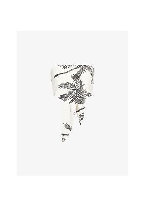 Womens 4th & Reckless Yasmina Printed Woven Scarf Top