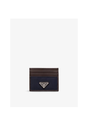 Mens Prada Re Nylon and Leather Card Holder