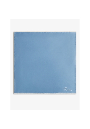 Mens Reiss Ceremony Logo-Print Silk Pocket Square