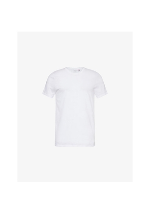 Mens Calvin Klein Crewneck Logo-Embroidered Pack Of Three Cotton-Jersey T-Shirts