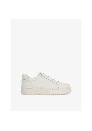 Womens Dune Emeelia Leather Low-Top Trainers