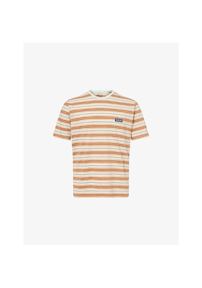 Mens Patagonia Daily Pocket Striped Cotton-Jersey T-Shirt
