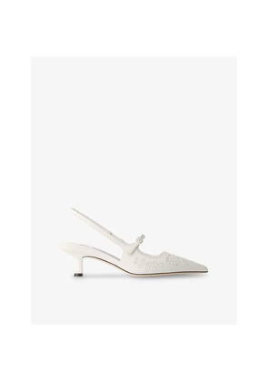 Womens Jimmy Choo Didi 45 Broderie Leather Pumps