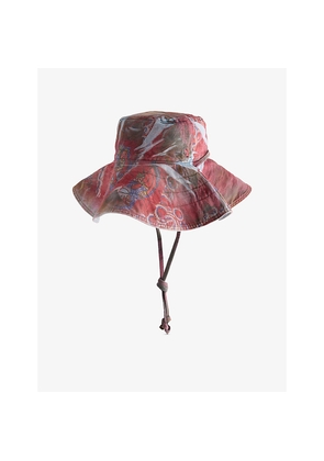 Womens Levis Levi's x Dt Graphic-Print Wide-Brim Denim Bucket Hat