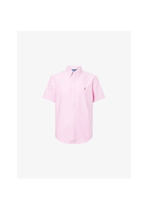 Mens Polo Ralph Lauren Button-Down Short-Sleeves Cotton-Poplin Shirt