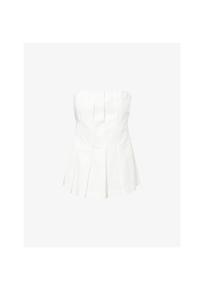 Womens Dissh Lilly Bandeau Cotton-Poplin Top