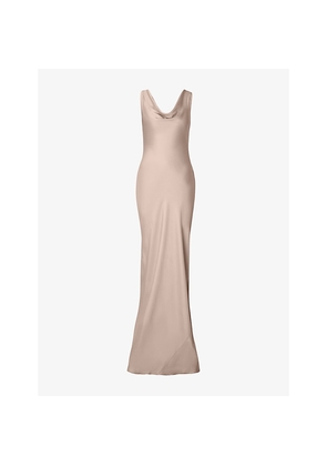Womens Malina Leah Cowl-Neck Satin Maxi Dress