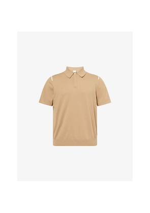 Mens Paul Smith Short-Sleeve Knitted Cotton Polo Shirt