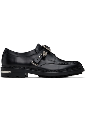 Toga Virilis SSENSE Exclusive Black Hard Leather Monkstraps