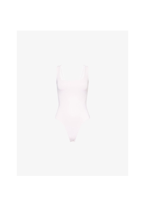 Womens Good American Modern Scuba Stretch-Woven Bodysuit