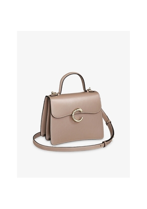 Womens Panthère De Cartier Small Leather Top-Handle Bag