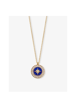 Womens Astley Clarke Polaris 18ct Yellow Gold Vermeil, Lapis and White Sapphire Locket Necklace