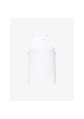 Mens The Couture Club Logo-Embroidered Ribbed Stretch-Woven Vest Top