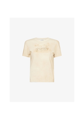 Womens Acne Studios Logo Short-Sleeve Cotton-Jersey T-Shirt