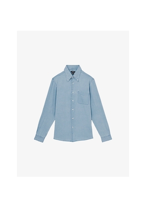 Mens Reiss Kittle Long-Sleeved Chambray Shirt