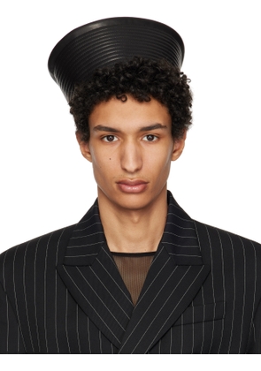 Jean Paul Gaultier Black 'The Leather Sailor' Hat