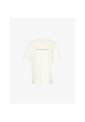 Womens Stella Mccartney Iconic Logo-Print Cotton-Jersey T-Shirt
