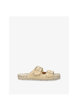 Womens Manebi Nordic Double-Strap Raffia Sandals