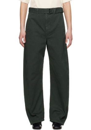 LEMAIRE Navy Twisted Belted Jeans