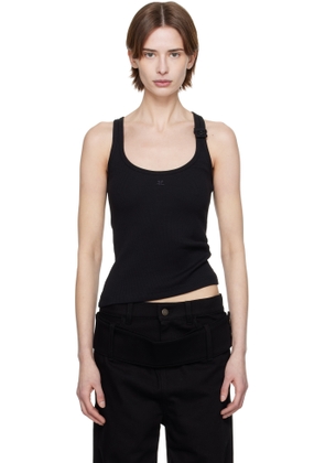 Courrèges Black 90's Rib Tank Top