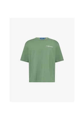 Mens Polo Ralph Lauren Brand-Embroidery Crewneck Cotton-Jersey T-Shirt