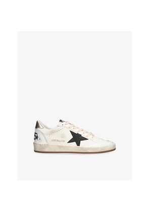 Womens Golden Goose Ball-Star Leather Low-Top Trainers