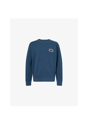 Mens Givenchy Script-Embroidery Boxy-Fit Cotton-Jersey Sweatshirt