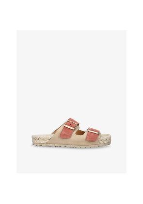 Womens Manebi La Havana Hemp and Suede Sandals