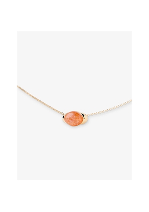 Womens PDPAOLA Sunstone Bay 18ct Yellow Gold-Plated Sterling-Silver Necklace