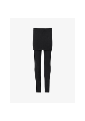 Womens Allsaints Raffi Slim-Fit High-Rise Cotton Leggings