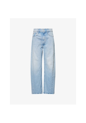 Womens Mother The Full Pipe Flood Denim Jeans
