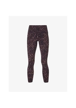 Womens Sweaty Betty Power 7/8 Leopard-Print High-Rise Stretch-Jersey Leggings