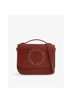 Womens Stella Mccartney Logo Flap Faux-Leather Shoulder Bag