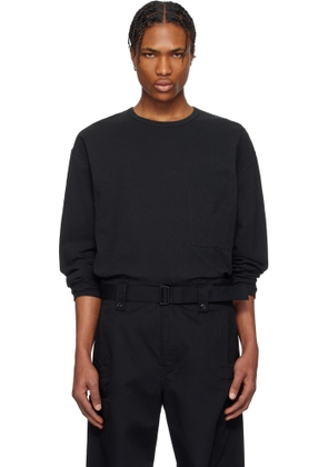 LEMAIRE Black Boxy Long Sleeve T-shirt